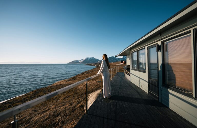 Cabin deck during Midnight Sun