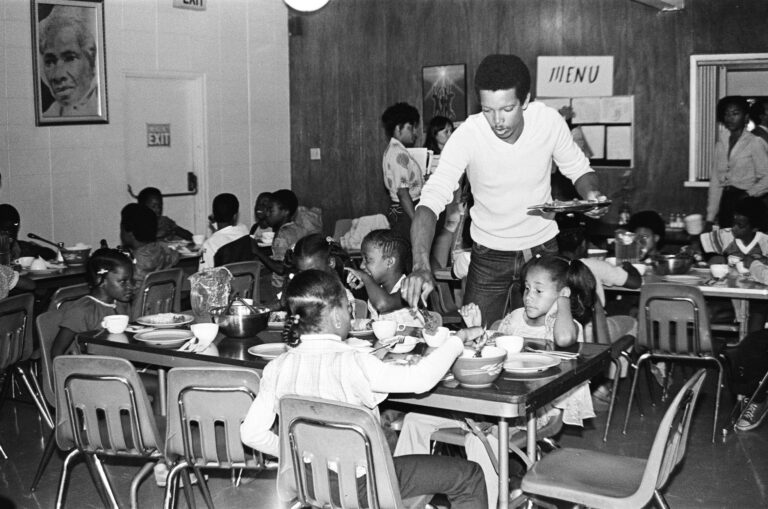 Students Eating in OCS Cafeteria scaled