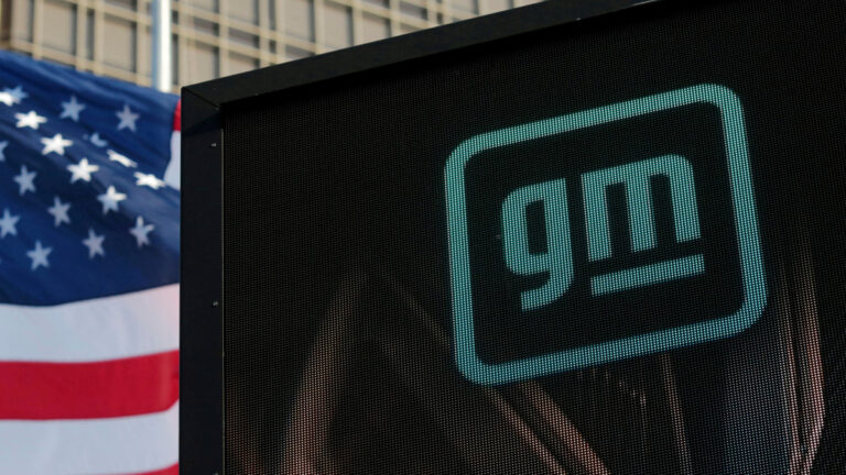 file photo logo of gm atop the company headquarters