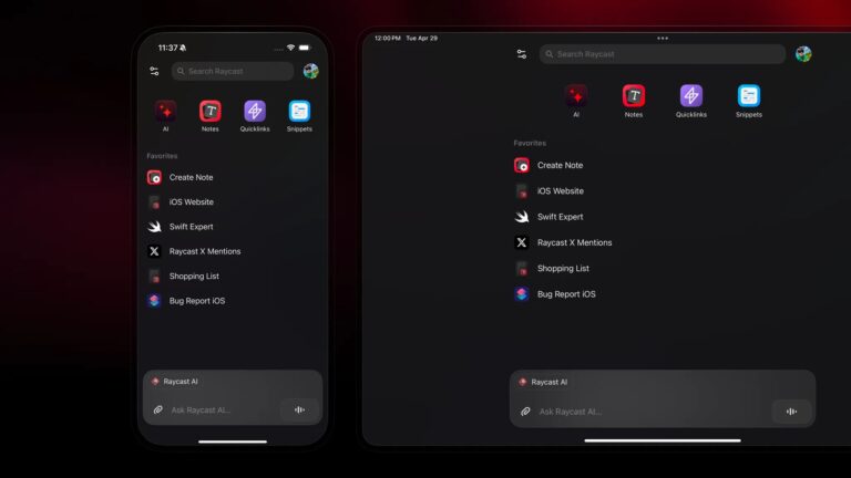 Raycast iOS iPadOS