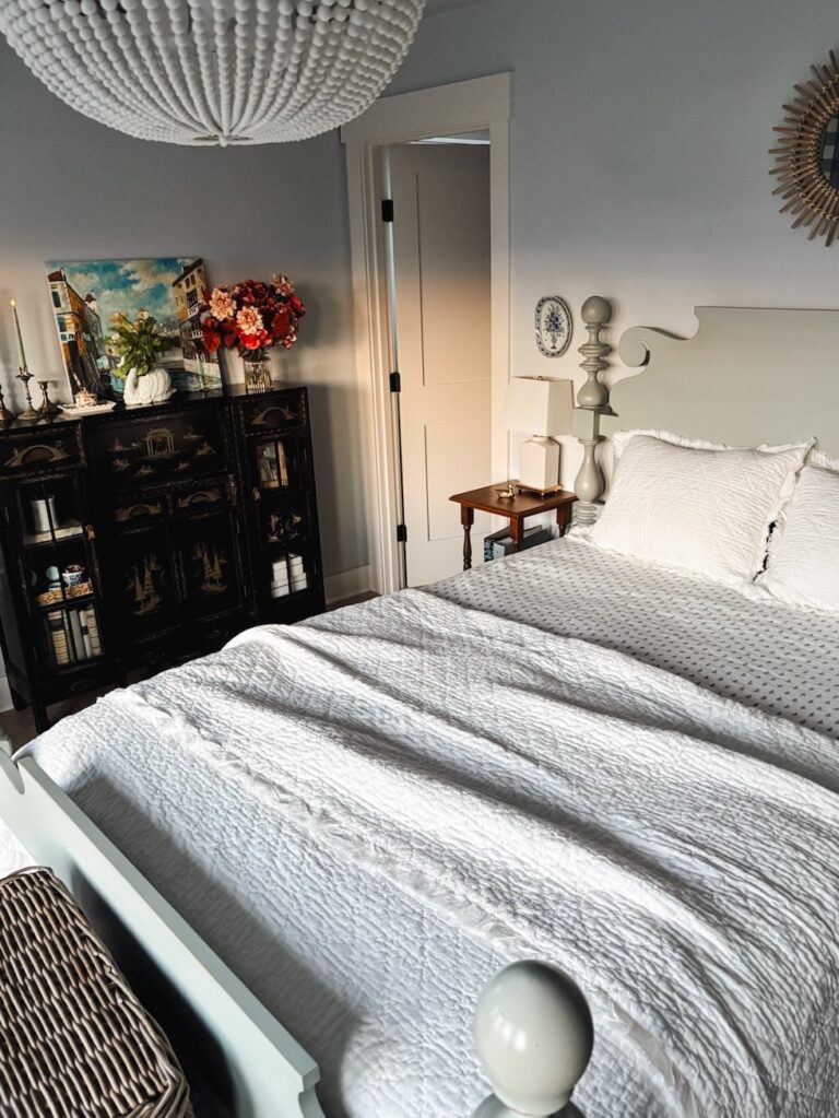 buffalo check curtains blue white cozy cottage bedroom bedding the inspired room
